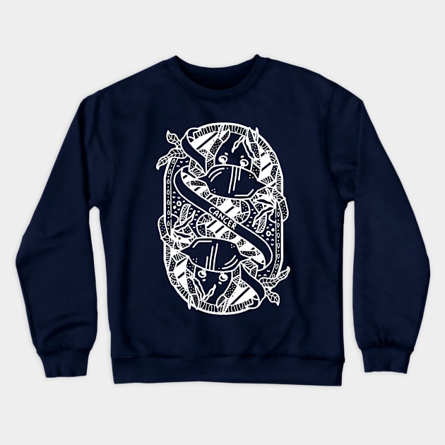 Cancer Astronomical Zodiac Crewneck Sweatshirt by ruangkerja